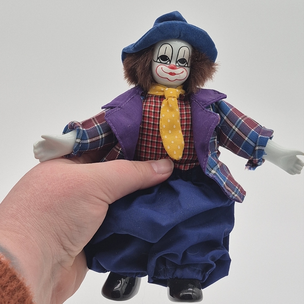 Vintage Collector Clown Porcelain Face,hands And Feet Excellent Condition!